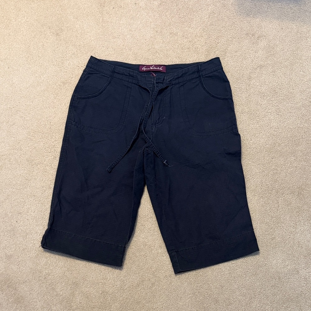 Gloria Vanderbilt Dark Blue Cargo Shorts